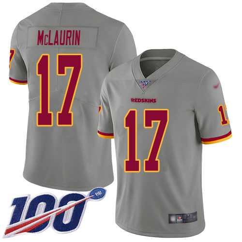 Washington Redskins Limited Gray Men Terry McLaurin Jersey NFL Football #17 100th Season Inverted